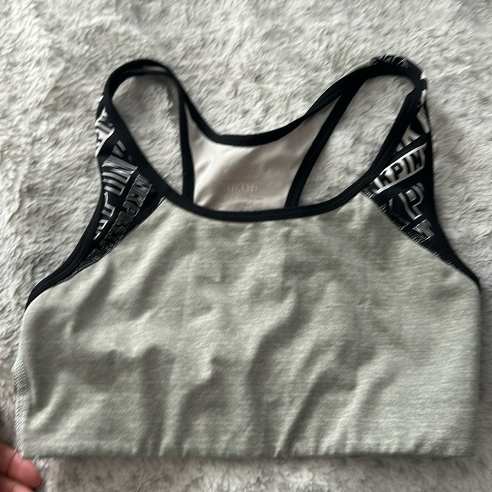 Pink sports bra